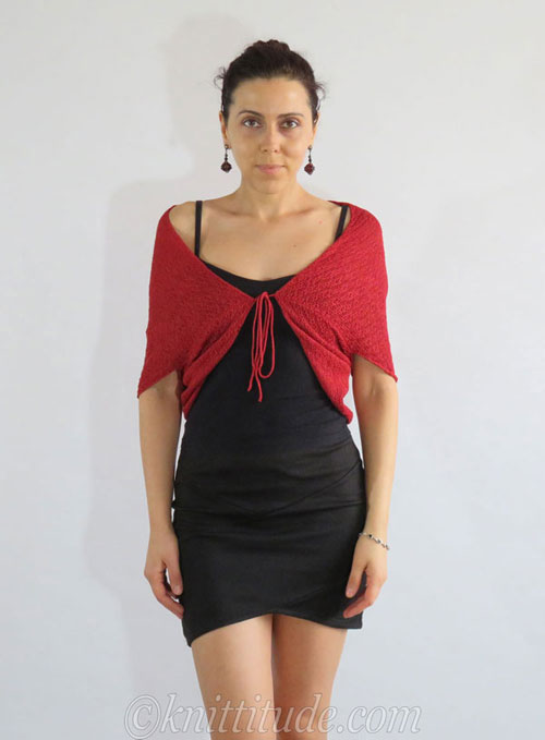 Casual Dark Red Shrug